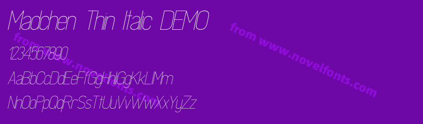 Madchen Thin Italic DEMOPreview Madchen Thin Italic DEMOPreview