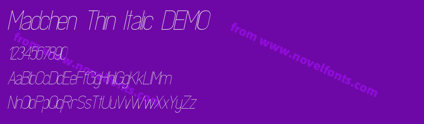 Madchen Thin Italic DEMOPreview Madchen Thin Italic DEMOPreview