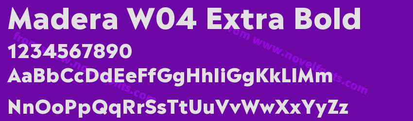 Madera W04 Extra BoldPreview Madera W04 Extra BoldPreview