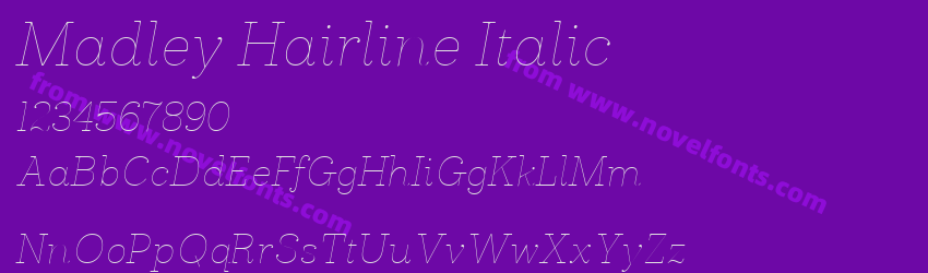 Madley Hairline ItalicPreview Madley Hairline ItalicPreview
