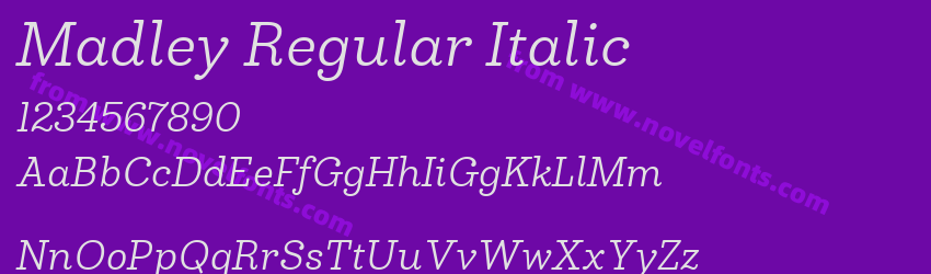 Madley Regular ItalicPreview Madley Regular ItalicPreview