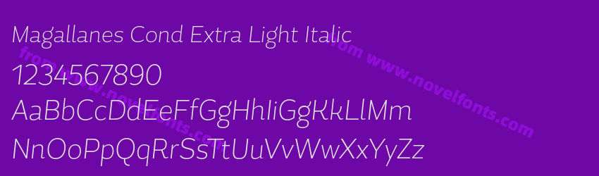 Magallanes Cond Extra Light ItalicPreview Magallanes Cond Extra Light ItalicPreview