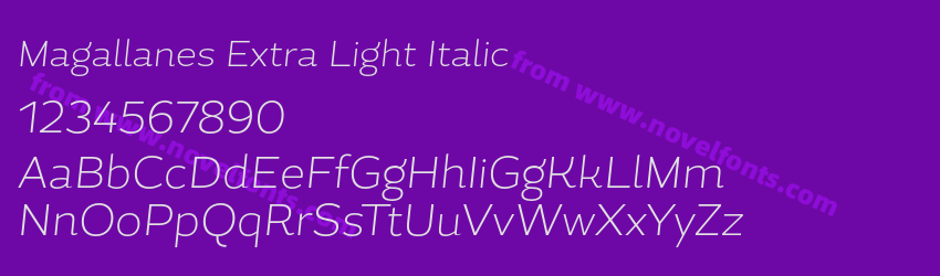 Magallanes Extra Light ItalicPreview Magallanes Extra Light ItalicPreview