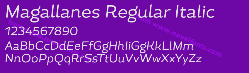 Magallanes Regular ItalicPreview Magallanes Regular ItalicPreview