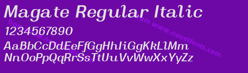 Magate Regular ItalicPreview Magate Regular ItalicPreview