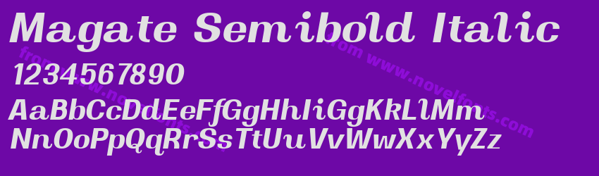 Magate Semibold ItalicPreview Magate Semibold ItalicPreview