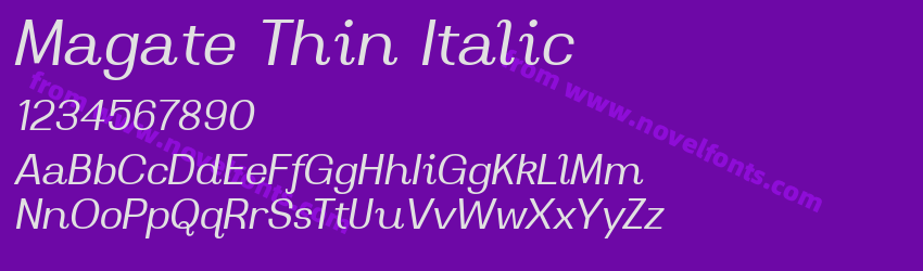 Magate Thin ItalicPreview Magate Thin ItalicPreview