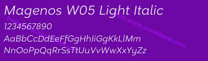 Magenos W05 Light ItalicPreview Magenos W05 Light ItalicPreview
