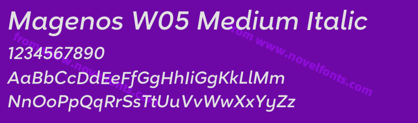 Magenos W05 Medium ItalicPreview Magenos W05 Medium ItalicPreview