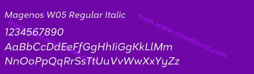 Magenos W05 Regular ItalicPreview Magenos W05 Regular ItalicPreview