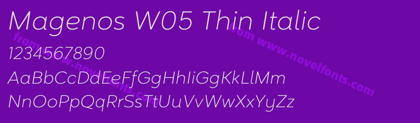 Magenos W05 Thin ItalicPreview Magenos W05 Thin ItalicPreview