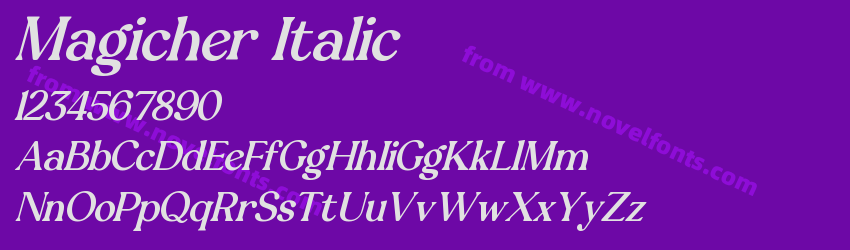 Magicher ItalicPreview Magicher ItalicPreview