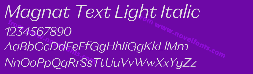 Magnat Text Light ItalicPreview Magnat Text Light ItalicPreview