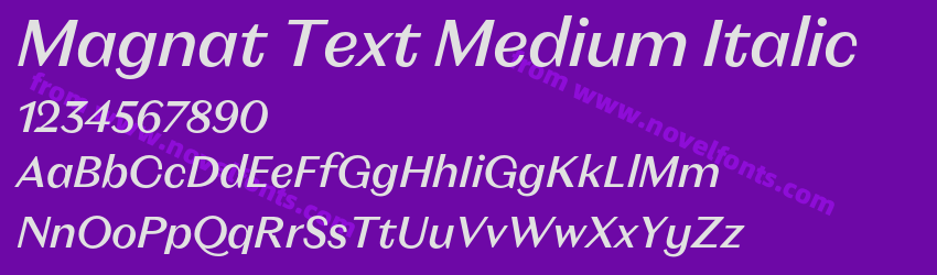 Magnat Text Medium ItalicPreview Magnat Text Medium ItalicPreview