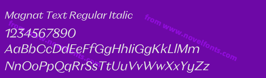 Magnat Text Regular ItalicPreview Magnat Text Regular ItalicPreview