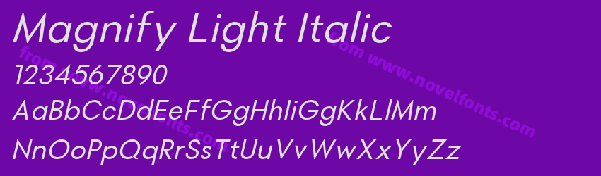 Magnify Light ItalicPreview Magnify Light ItalicPreview