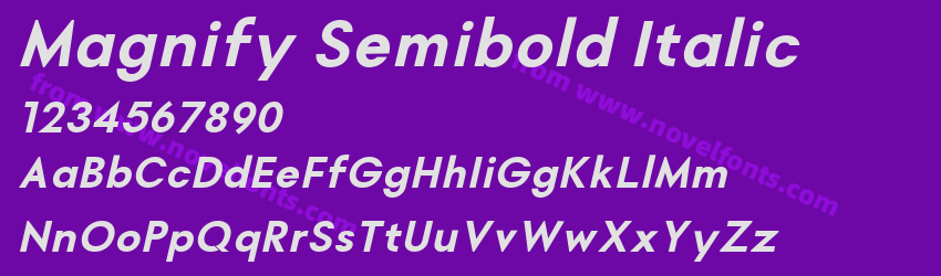 Magnify Semibold ItalicPreview Magnify Semibold ItalicPreview