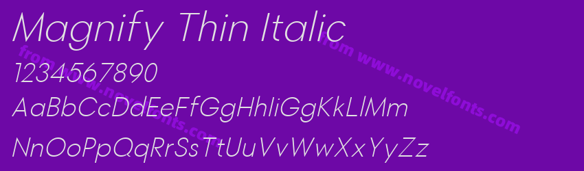 Magnify Thin ItalicPreview Magnify Thin ItalicPreview