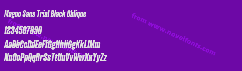 Magno Sans Trial Black ObliquePreview Magno Sans Trial Black ObliquePreview