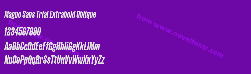 Magno Sans Trial Extrabold ObliquePreview Magno Sans Trial Extrabold ObliquePreview