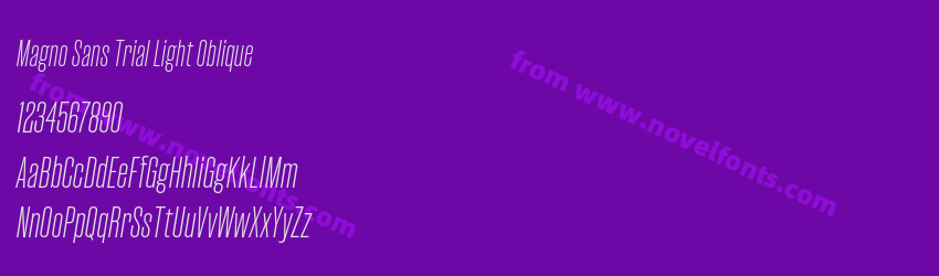Magno Sans Trial Light ObliquePreview Magno Sans Trial Light ObliquePreview