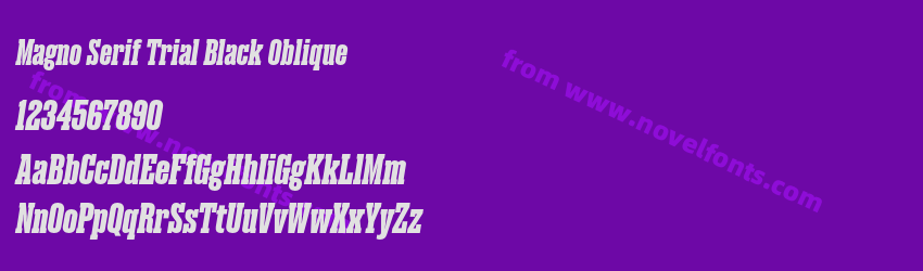 Magno Serif Trial Black ObliquePreview Magno Serif Trial Black ObliquePreview