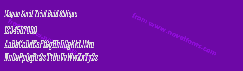 Magno Serif Trial Bold ObliquePreview Magno Serif Trial Bold ObliquePreview