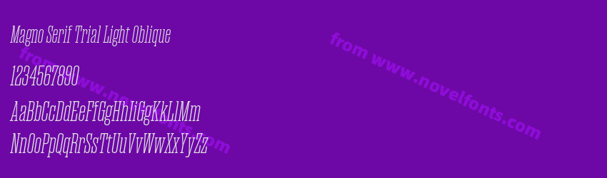 Magno Serif Trial Light ObliquePreview Magno Serif Trial Light ObliquePreview