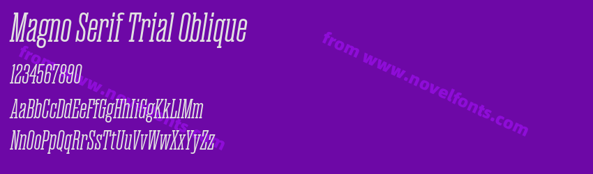Magno Serif Trial ObliquePreview Magno Serif Trial ObliquePreview