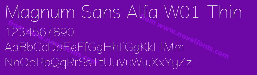 Magnum Sans Alfa W01 ThinPreview Magnum Sans Alfa W01 ThinPreview