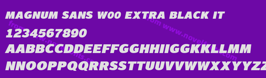 Magnum Sans W00 Extra Black ItPreview Magnum Sans W00 Extra Black ItPreview