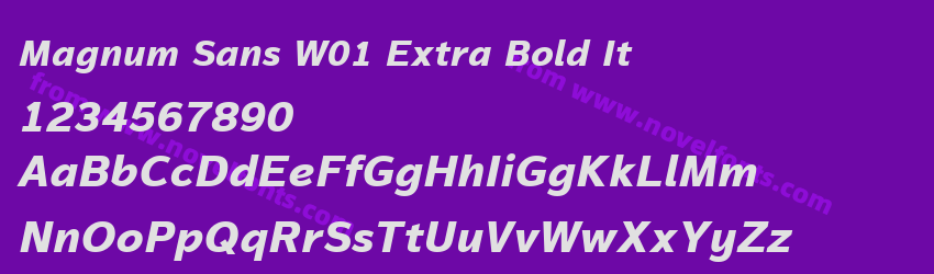 Magnum Sans W01 Extra Bold ItPreview Magnum Sans W01 Extra Bold ItPreview