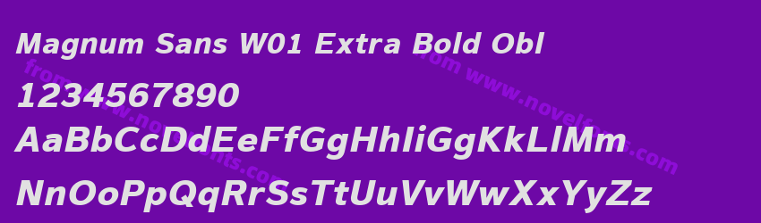 Magnum Sans W01 Extra Bold OblPreview Magnum Sans W01 Extra Bold OblPreview