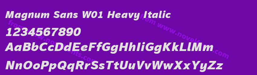 Magnum Sans W01 Heavy ItalicPreview Magnum Sans W01 Heavy ItalicPreview