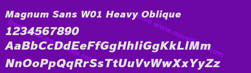 Magnum Sans W01 Heavy ObliquePreview Magnum Sans W01 Heavy ObliquePreview