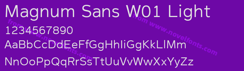 Magnum Sans W01 LightPreview Magnum Sans W01 LightPreview