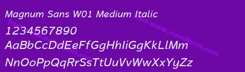 Magnum Sans W01 Medium ItalicPreview Magnum Sans W01 Medium ItalicPreview