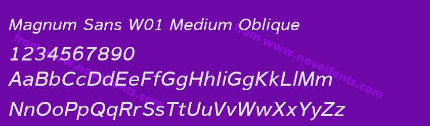 Magnum Sans W01 Medium ObliquePreview Magnum Sans W01 Medium ObliquePreview
