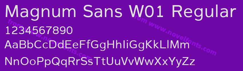 Magnum Sans W01 RegularPreview Magnum Sans W01 RegularPreview