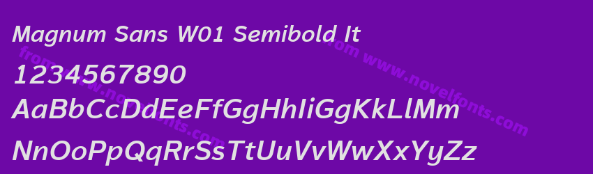Magnum Sans W01 Semibold ItPreview Magnum Sans W01 Semibold ItPreview