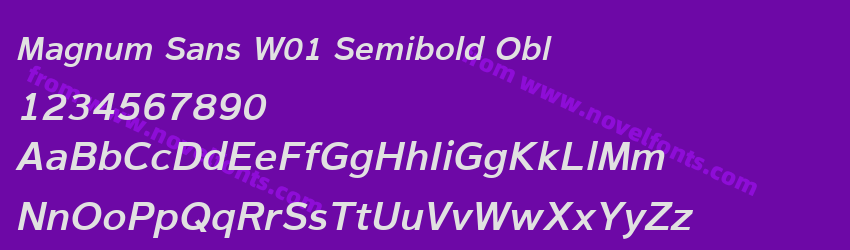 Magnum Sans W01 Semibold OblPreview Magnum Sans W01 Semibold OblPreview