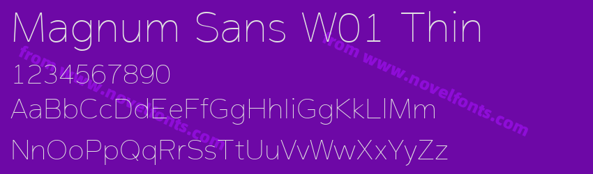 Magnum Sans W01 ThinPreview Magnum Sans W01 ThinPreview