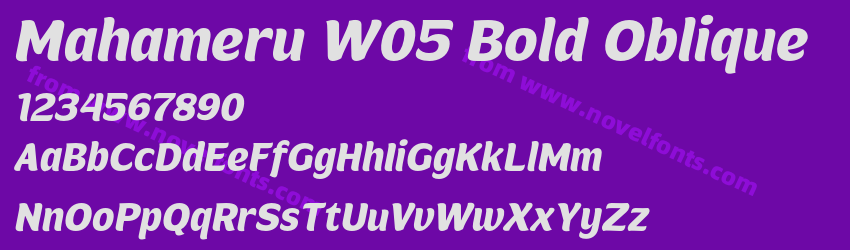 Mahameru W05 Bold ObliquePreview Mahameru W05 Bold ObliquePreview