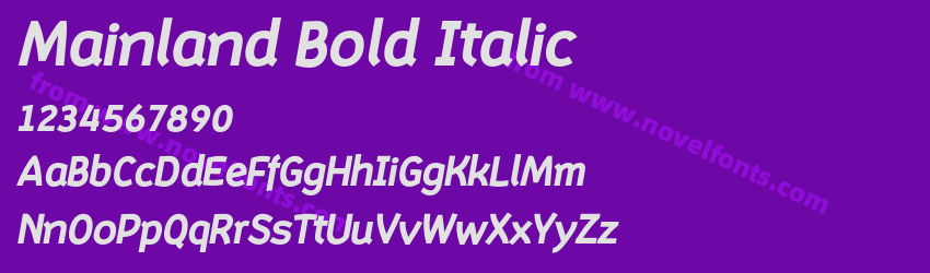 Mainland Bold ItalicPreview Mainland Bold ItalicPreview