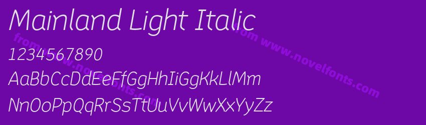 Mainland Light ItalicPreview Mainland Light ItalicPreview