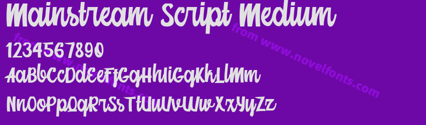Mainstream Script MediumPreview Mainstream Script MediumPreview