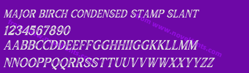 Major Birch Condensed Stamp SlantPreview Major Birch Condensed Stamp SlantPreview