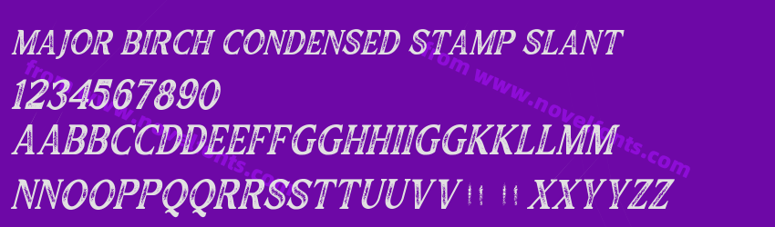 Major Birch Condensed Stamp SlantPreview Major Birch Condensed Stamp SlantPreview