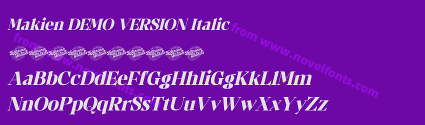 Makien DEMO VERSION ItalicPreview Makien DEMO VERSION ItalicPreview