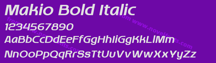 Makio Bold ItalicPreview Makio Bold ItalicPreview